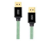 Kabel komputerowy Silver Monkey X Kabel DisplayPort 2.0 Ultra w oplocie 1.5m zielony SMXA013